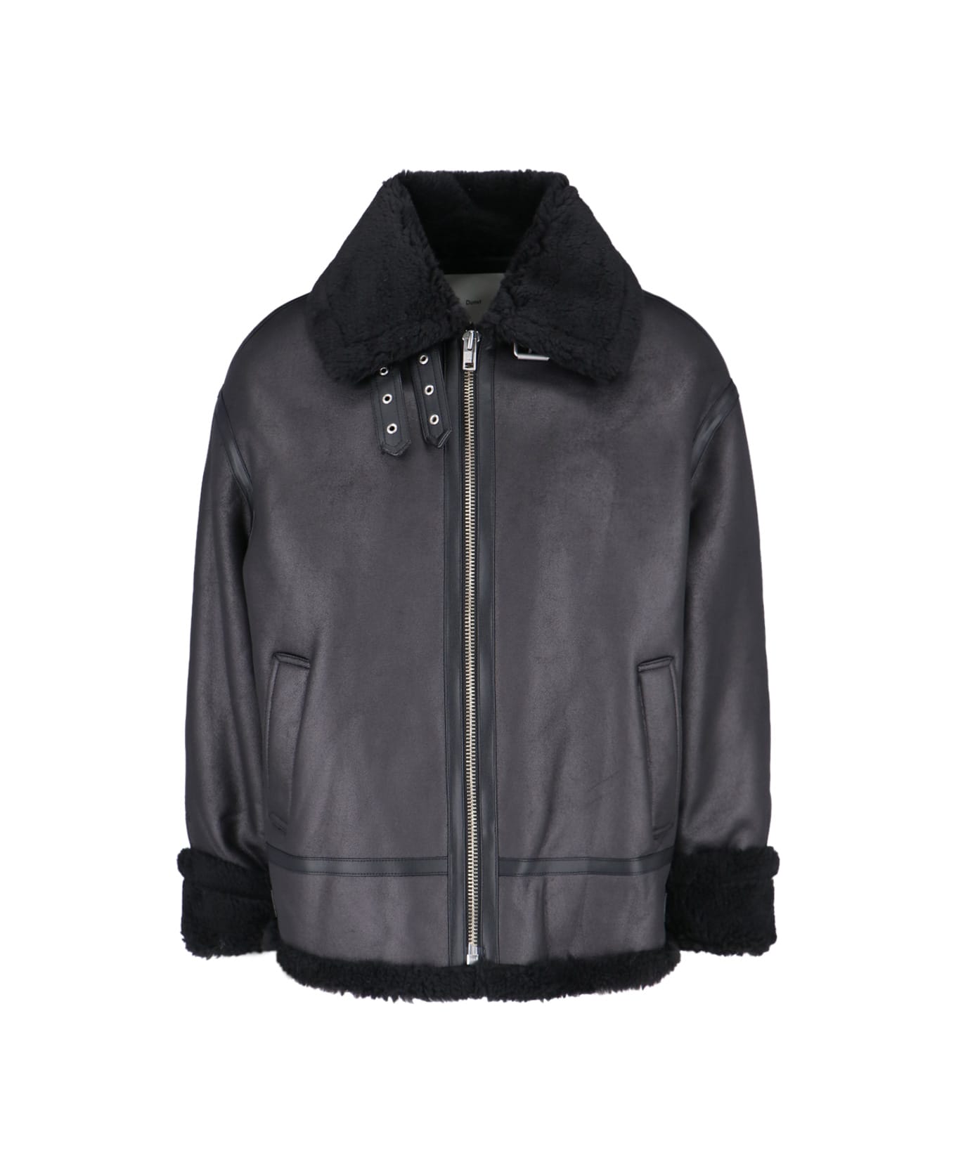 Dunst Faux Shearling Zip Jacket - Black