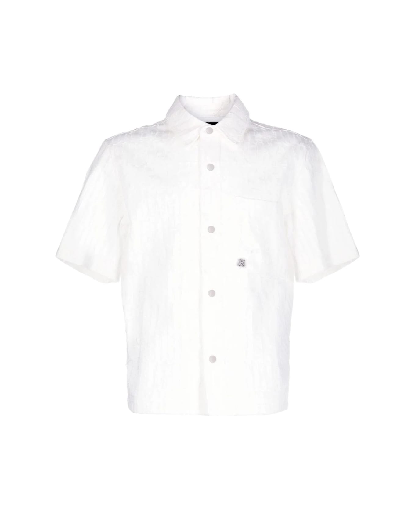 AMIRI White "burnout" Bowling Shirt - White