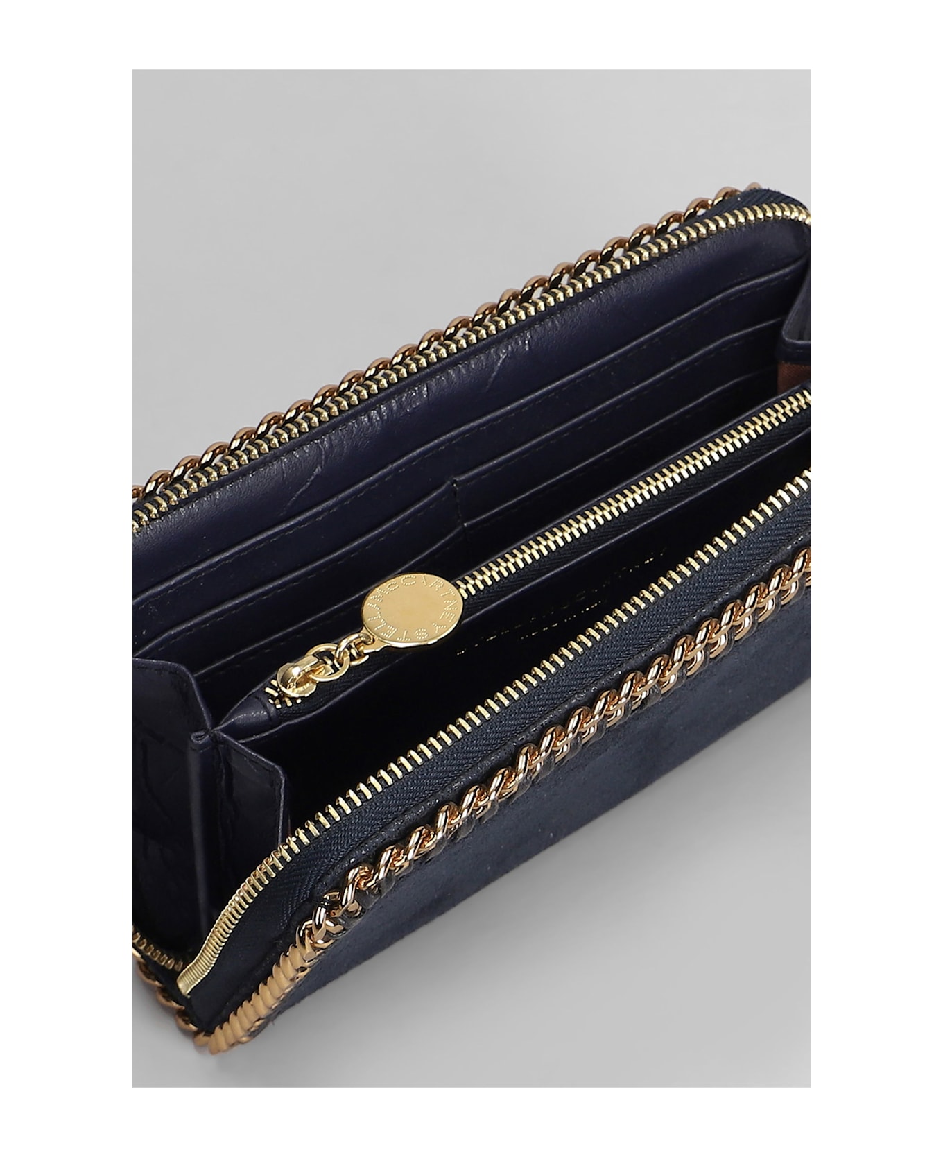 Stella McCartney Falabella Wallet In Blue Polyester - blue