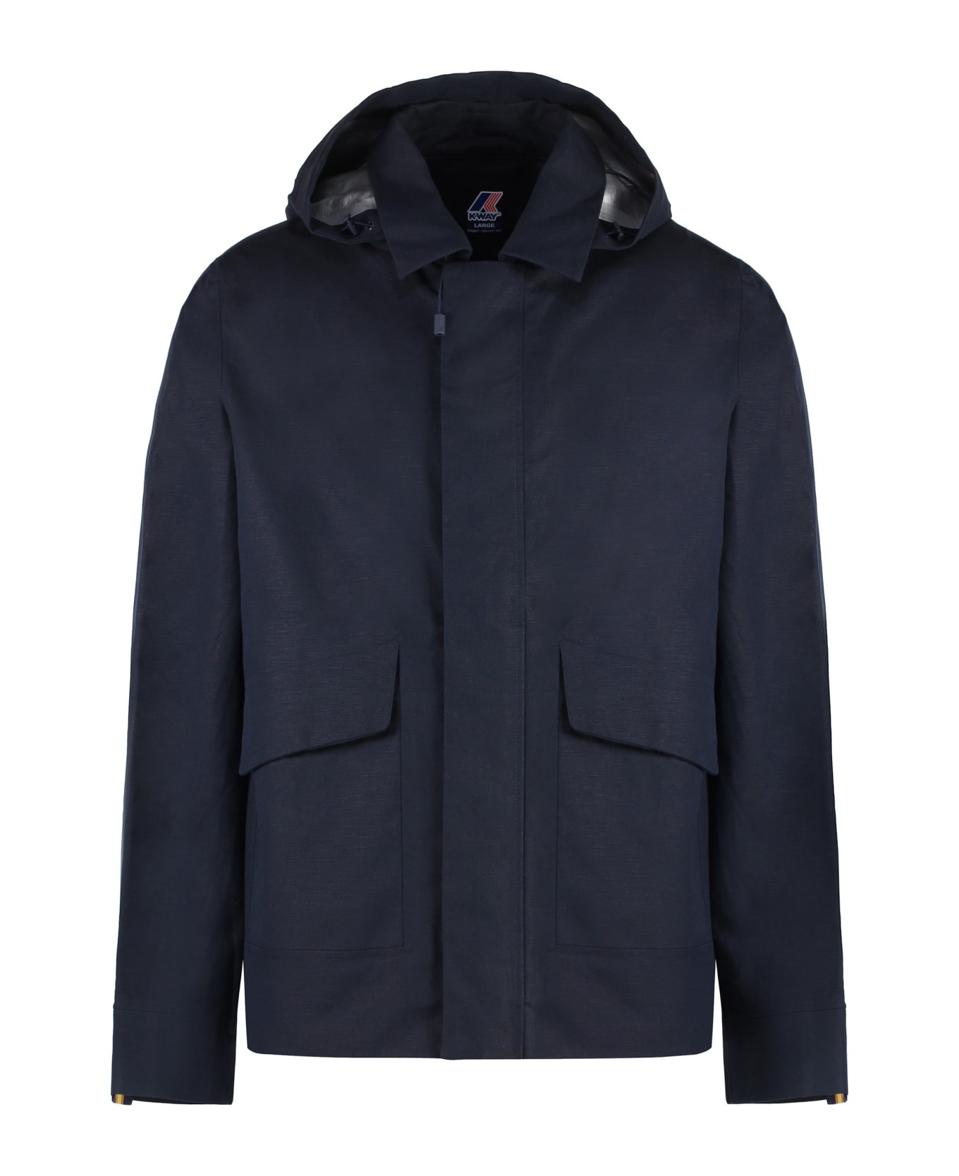 K-Way Kaya Cotton-linen Blend Jacket - blue