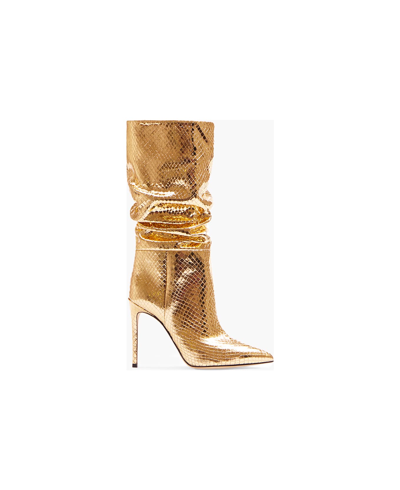 Paris Texas Metallic Slouchy Boots - GOLD