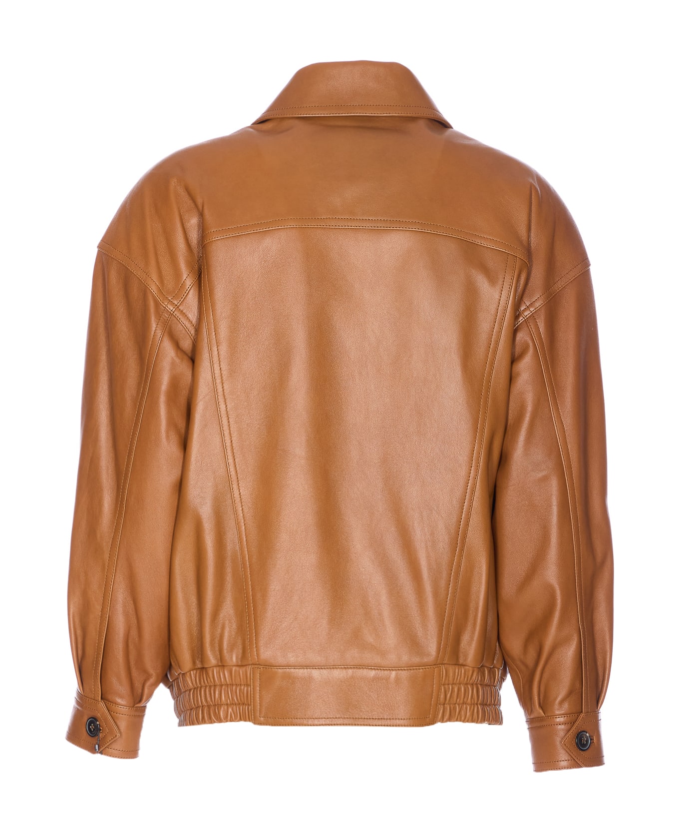Saint Laurent Leather Jacket - Brown