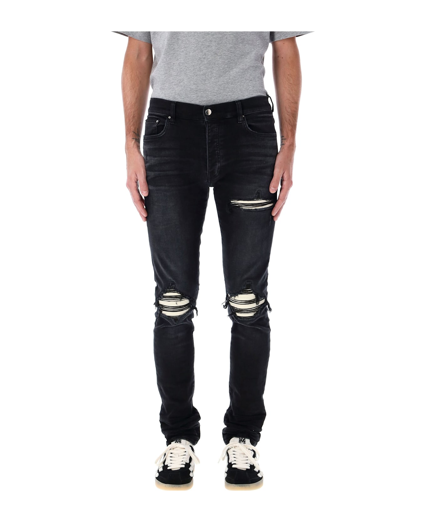 AMIRI Mx1 Ultrasuede Jeans - VINTAGE BLACK