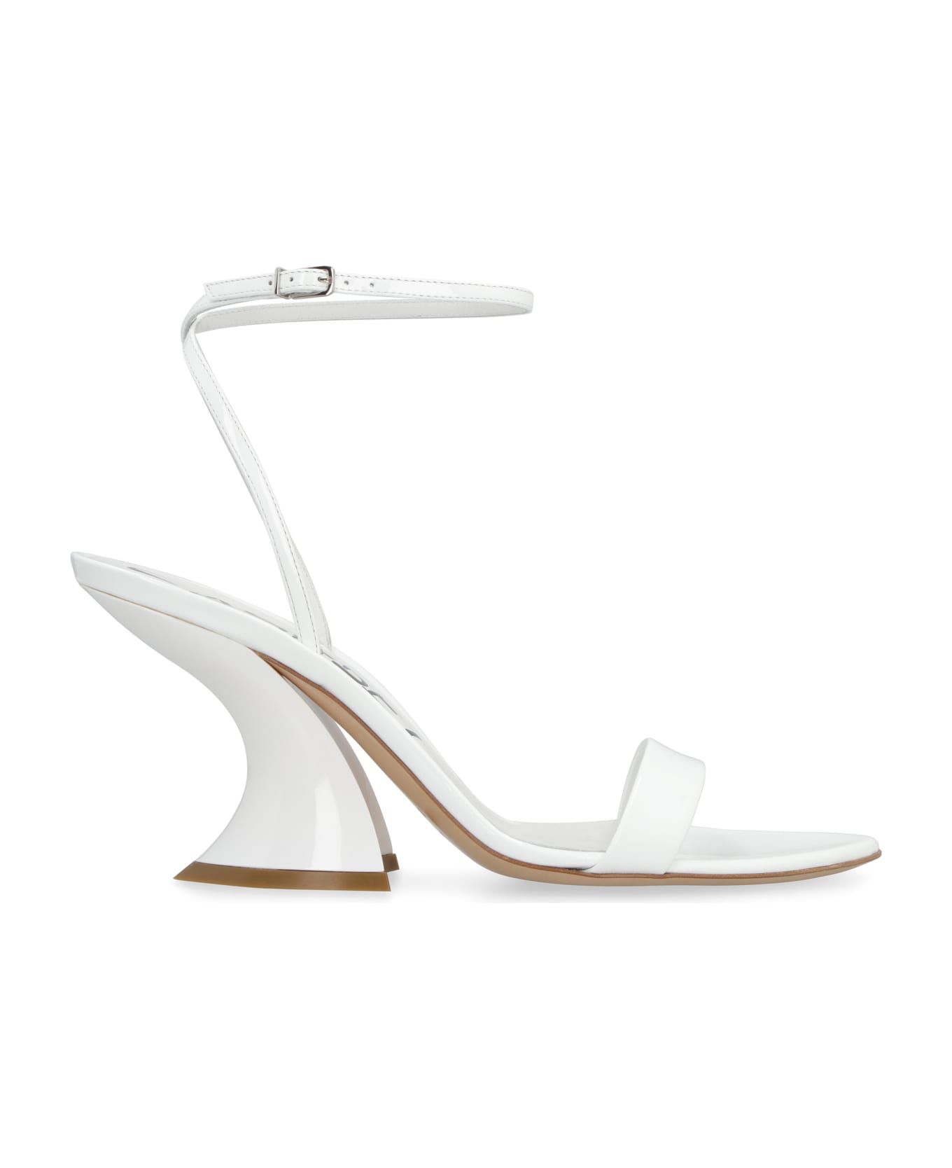 Casadei Tiffany Patent Leather Sandals - Tiffany/bianco
