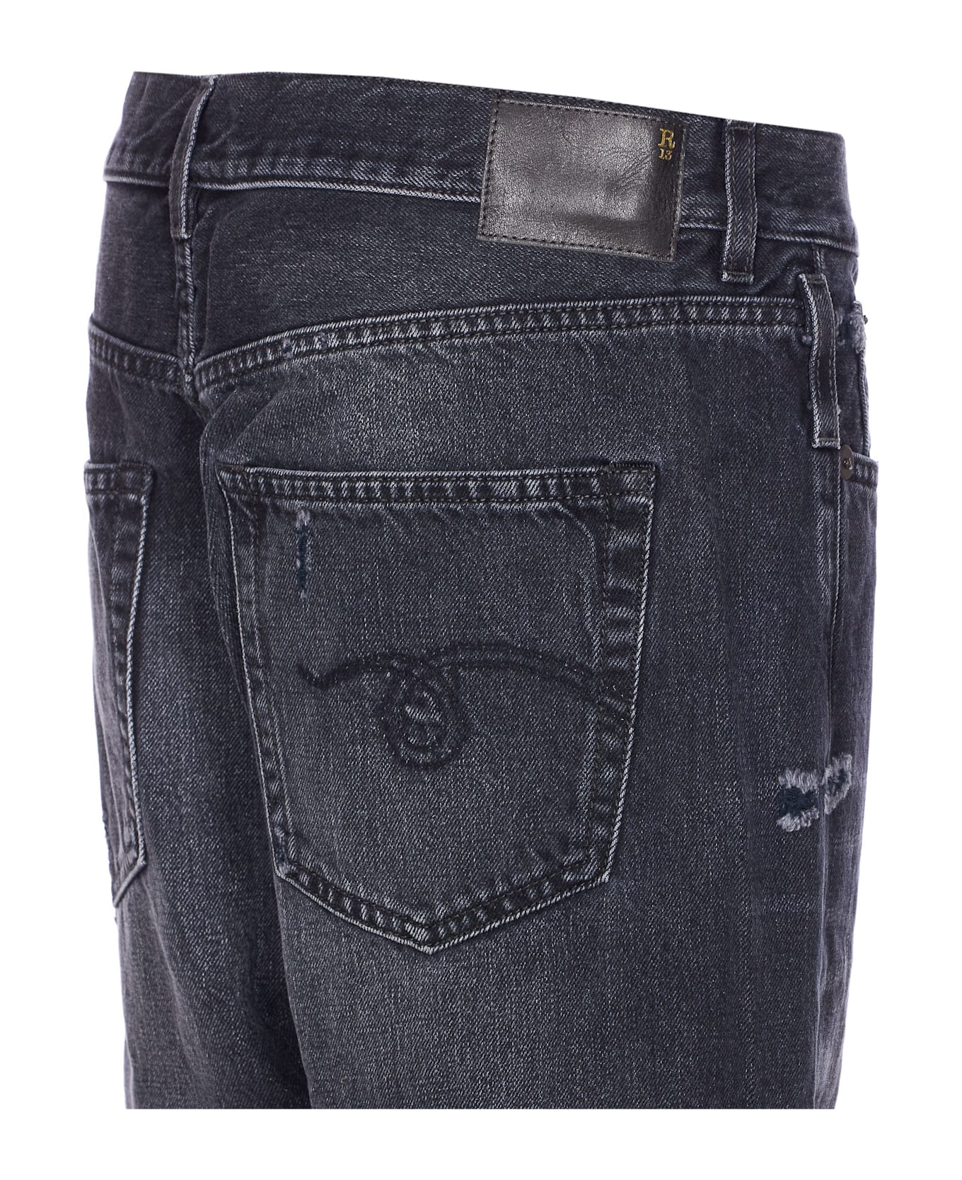 R13 Cross Over Jeans - Black デニム