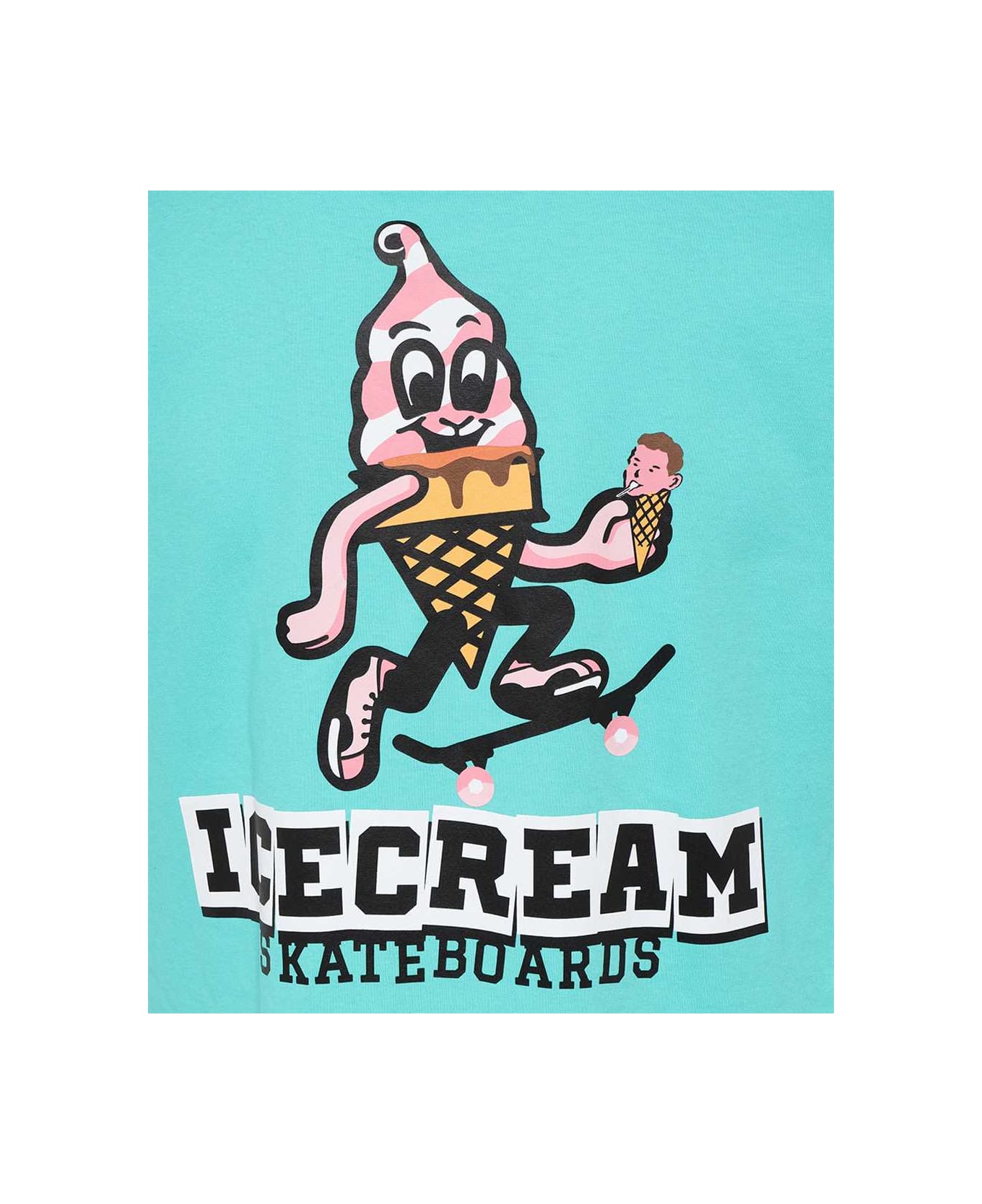 Icecream Printed Cotton T-shirt - green