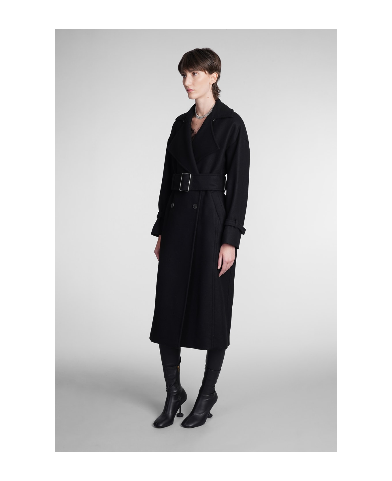 IRO Kealia Coat In Black Wool - black