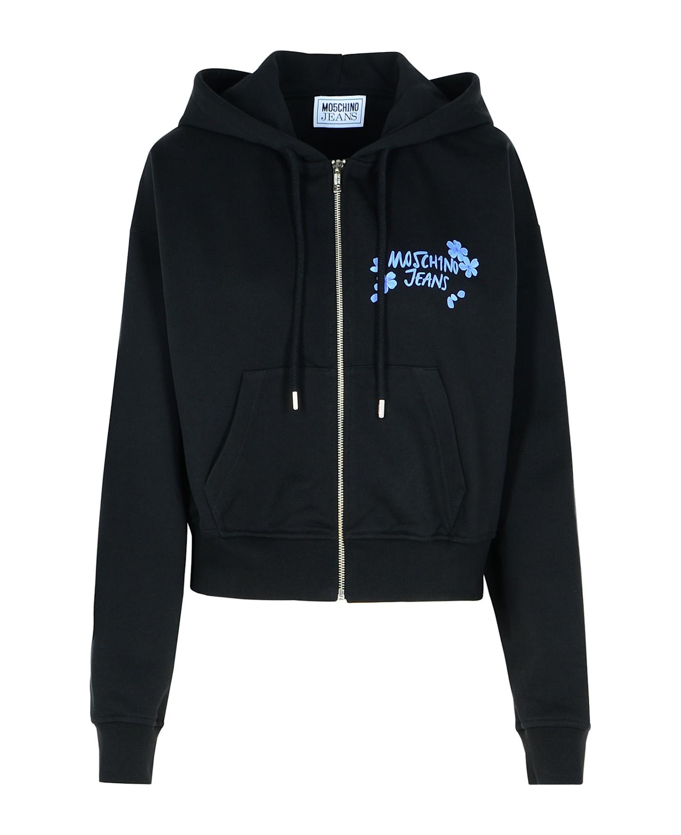 M05CH1N0 Jeans Black Cotton Sweatshirt - Black