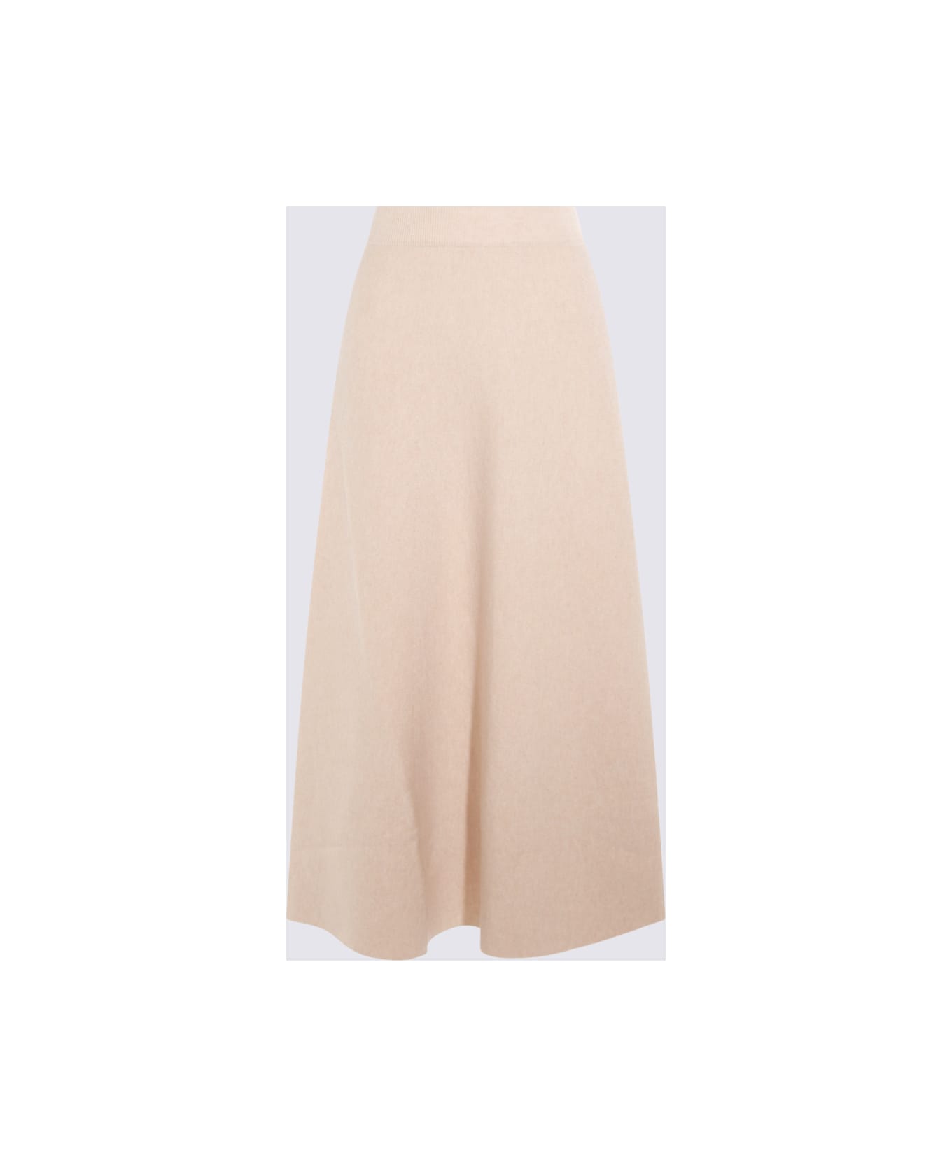 Max Mara Beige Wool Midi Skirt - Orzo