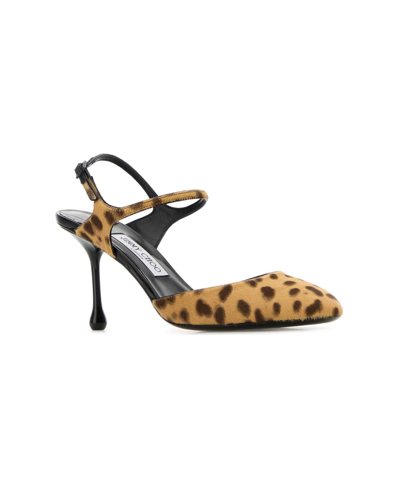 Jimmy Choo Printed Calf Hair Pixie Pumps - NATURAL