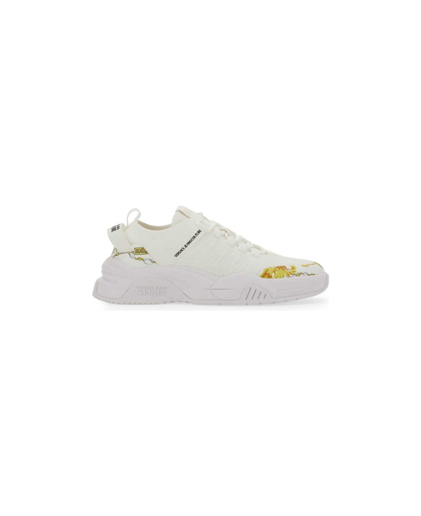 Versace Jeans Couture Sneaker With Logo - WHITE