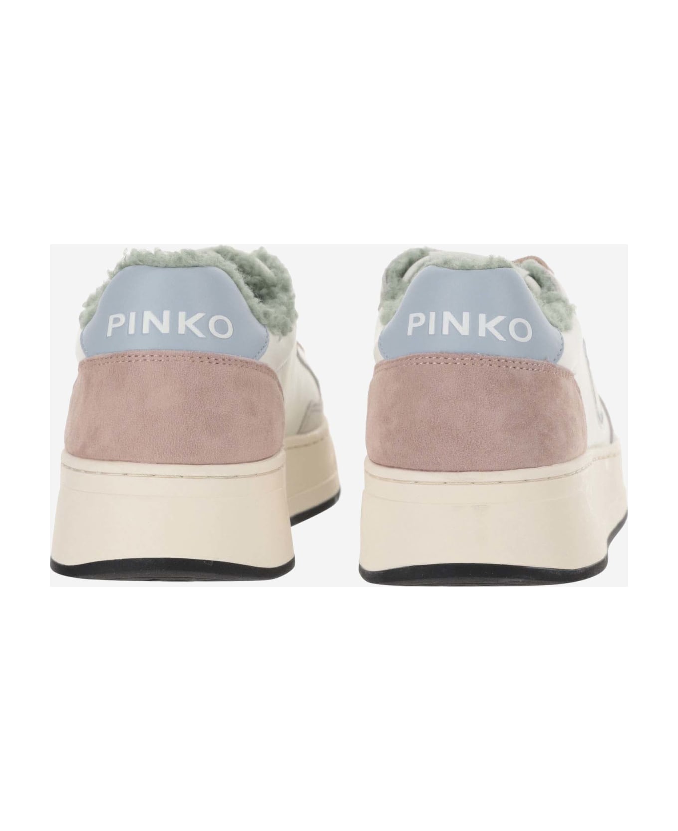 Pinko Bondy 2.0 Suede Sneakers - J Off White Beige Menta