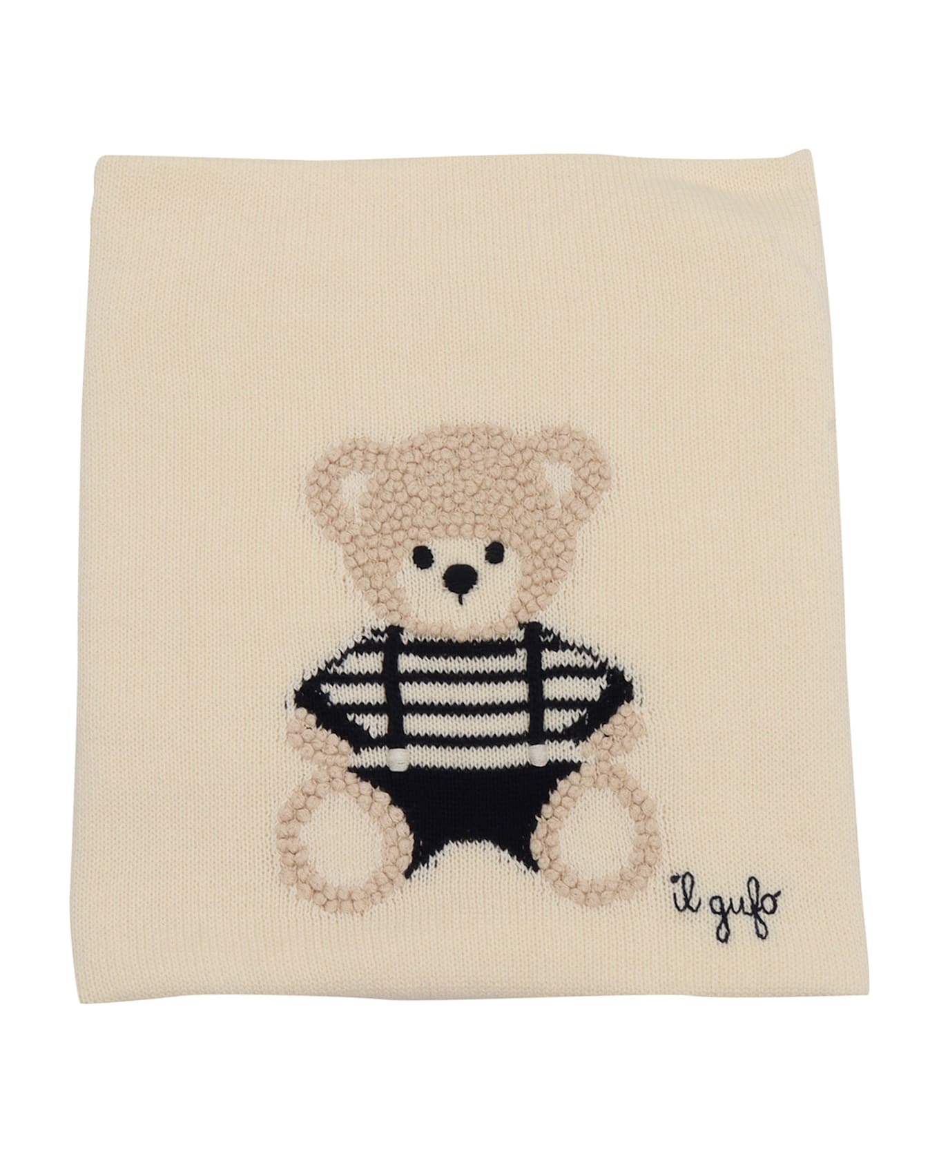 Il Gufo Knitted Blanket - WHITE