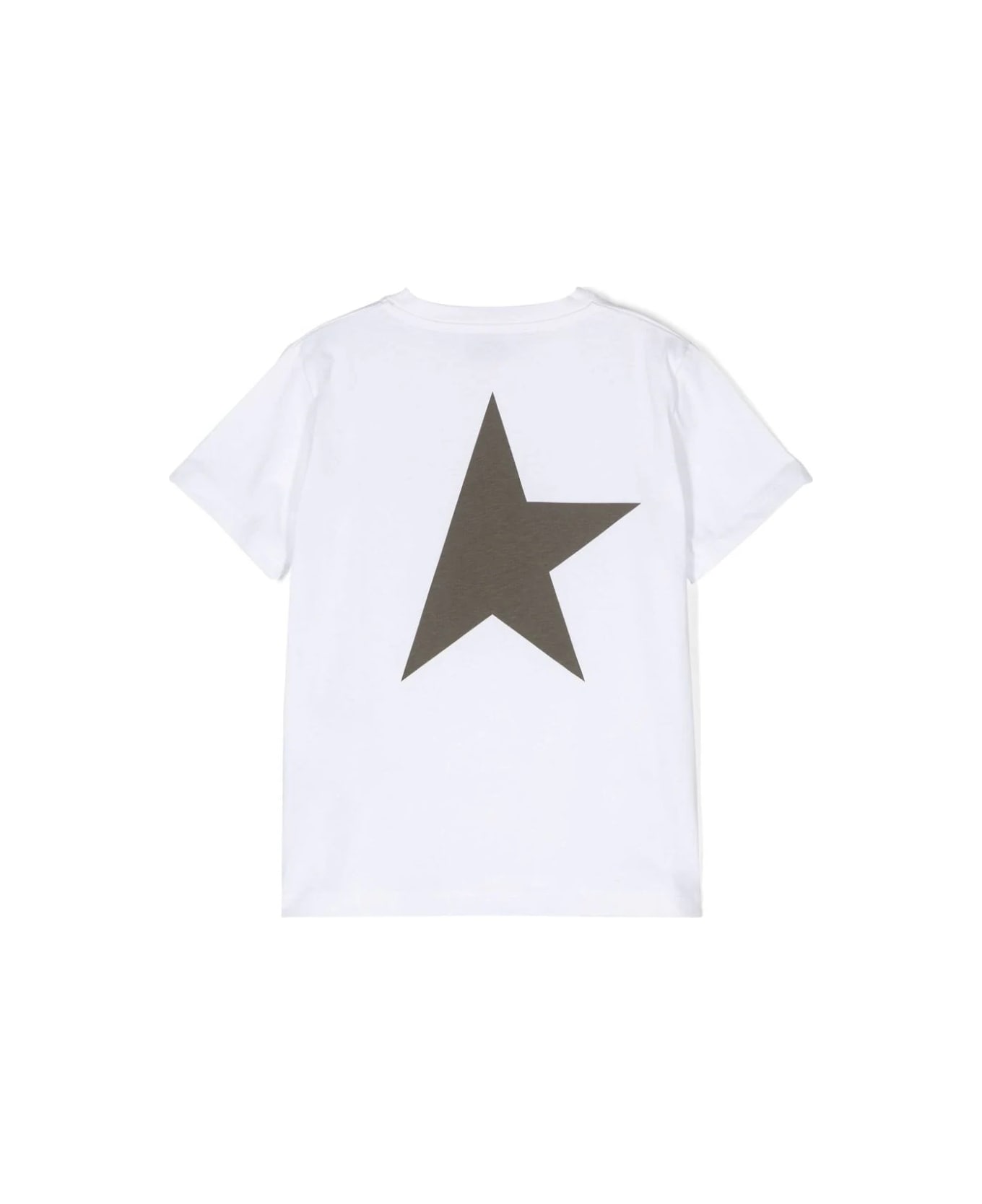 Golden Goose T-shirt Con Stampa - White