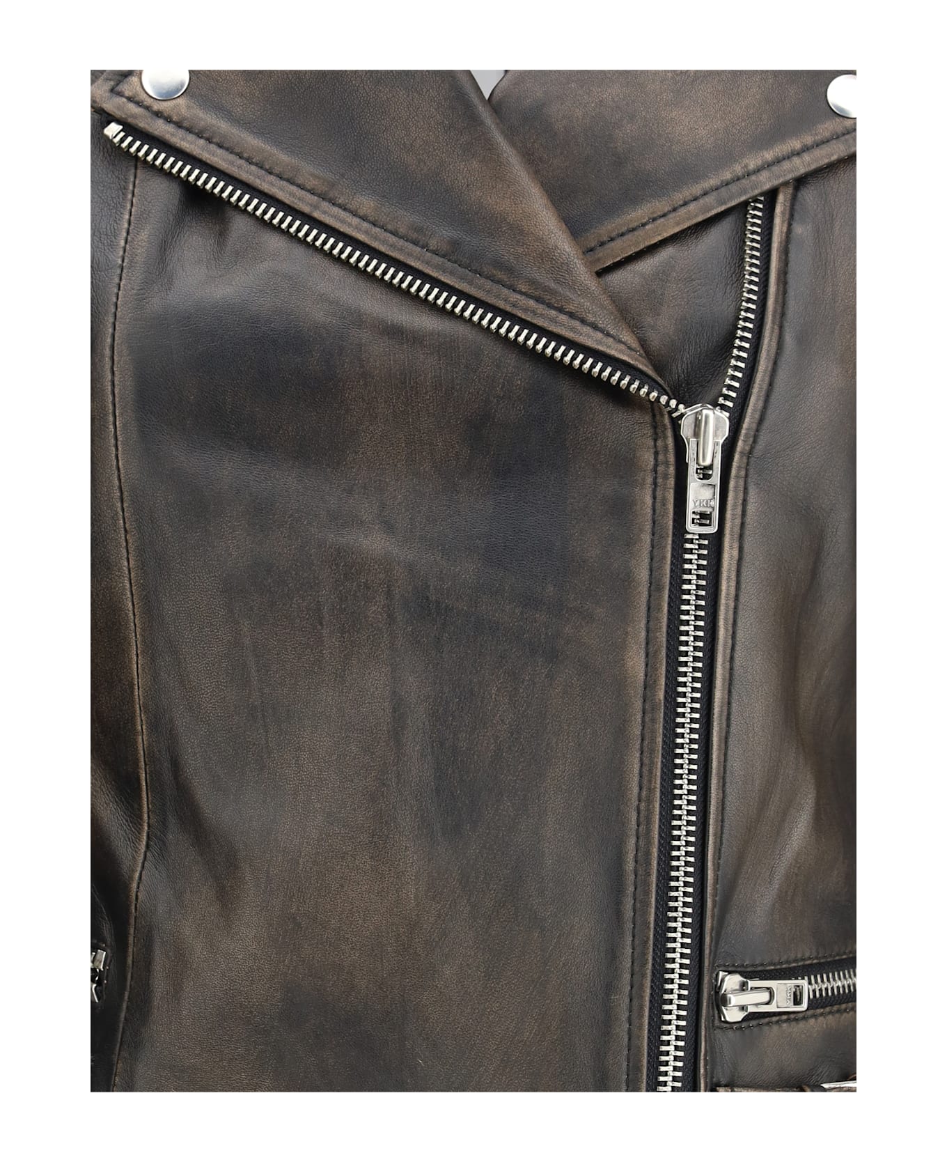 S.W.O.R.D 6.6.44 Cropped Leather Biker Jacket