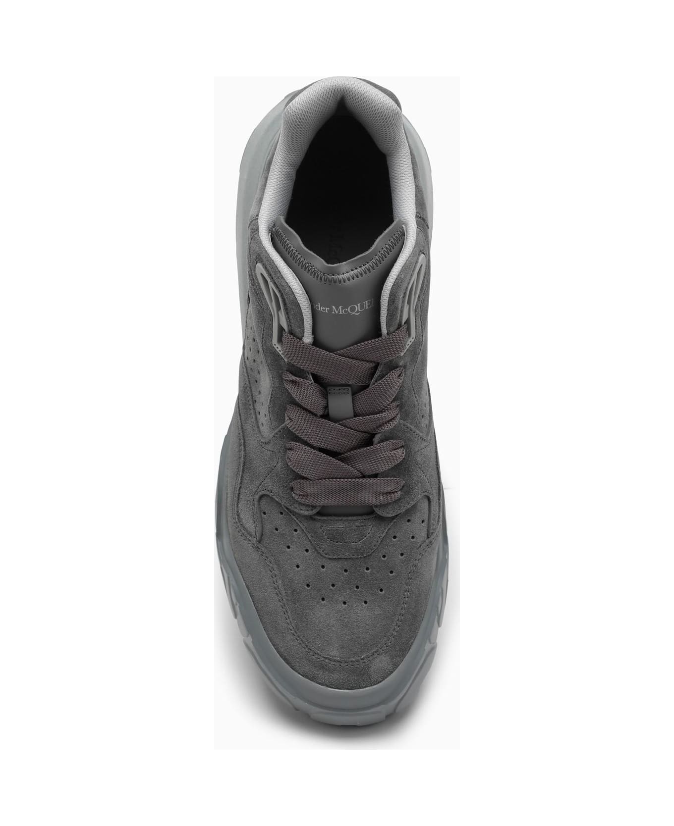 Alexander McQueen Grey Court Sneakers In Suede - Grey