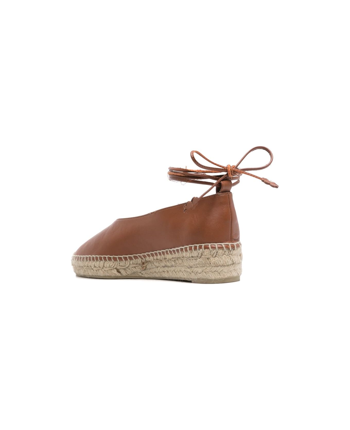 Castañer Gea Leather Espadrilles - Leather Brown