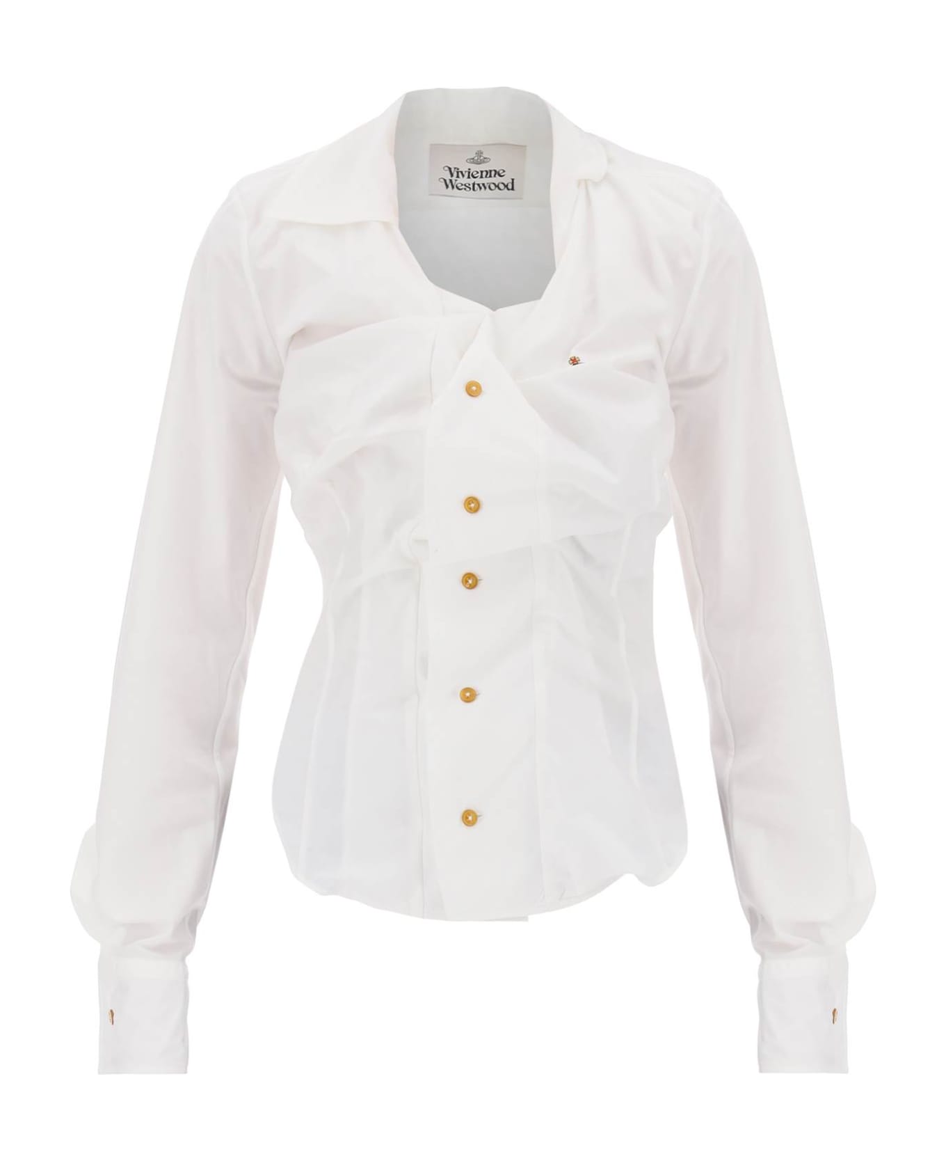 Vivienne Westwood Poplin Drunken Shirt - WHITE
