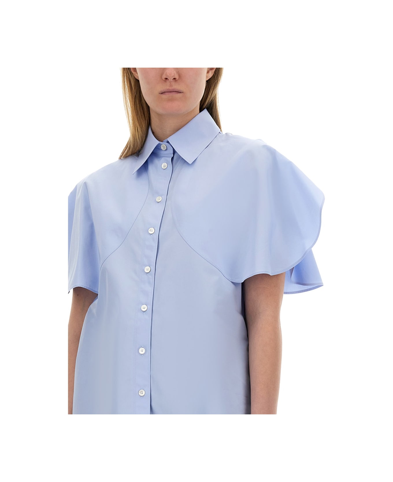 Stella McCartney Shirt With Short Sleeves - AZURE