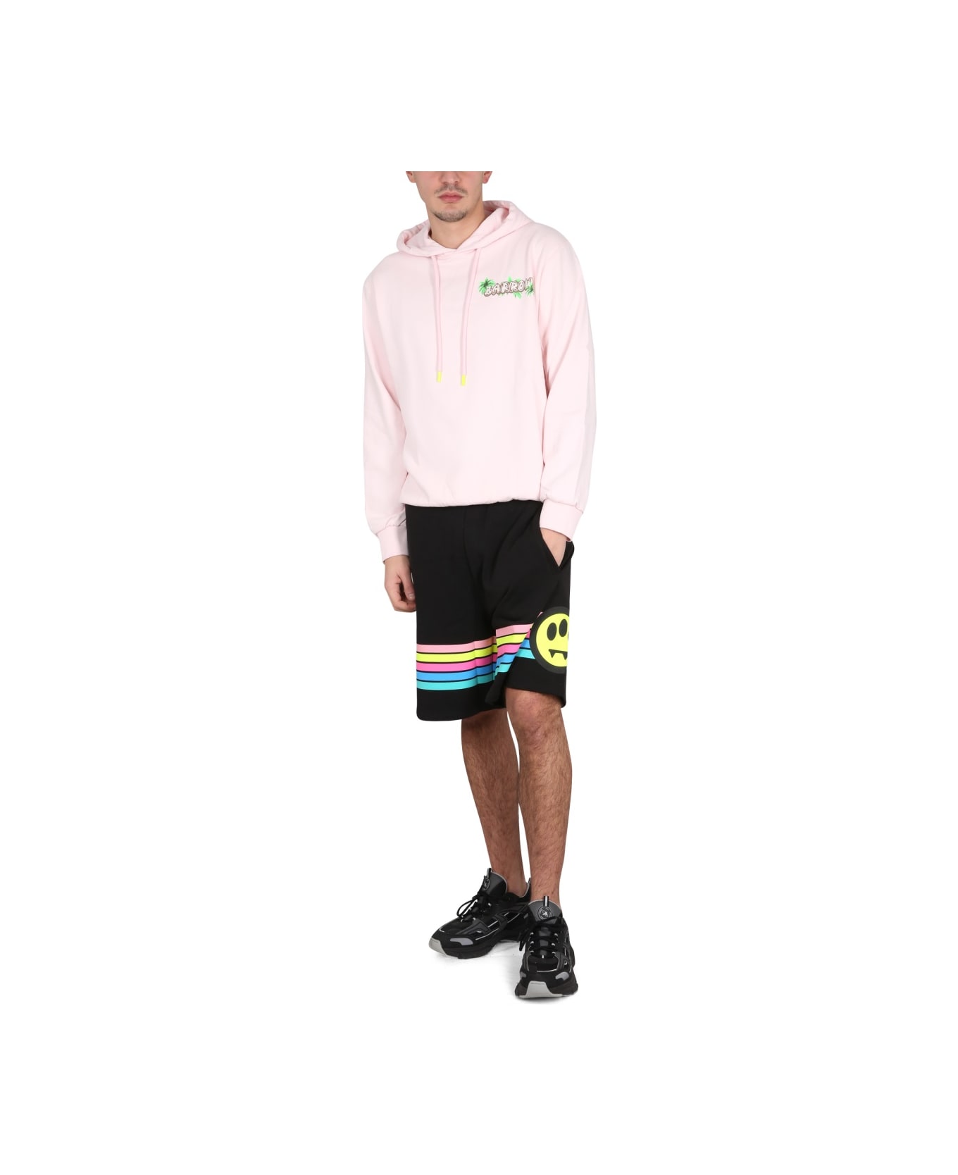 Barrow Sweatshirt With Logo Print - PINK