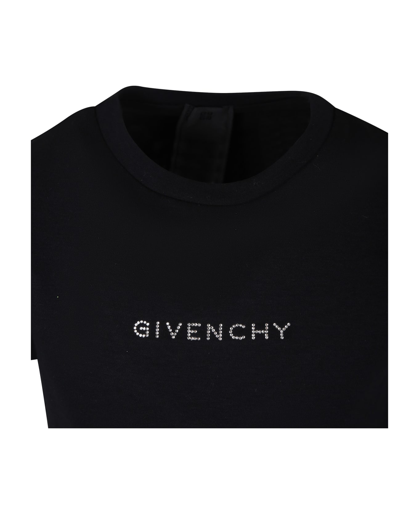 Givenchy Black T-shirt For Girl With Logo - Black Tシャツ＆ポロシャツ