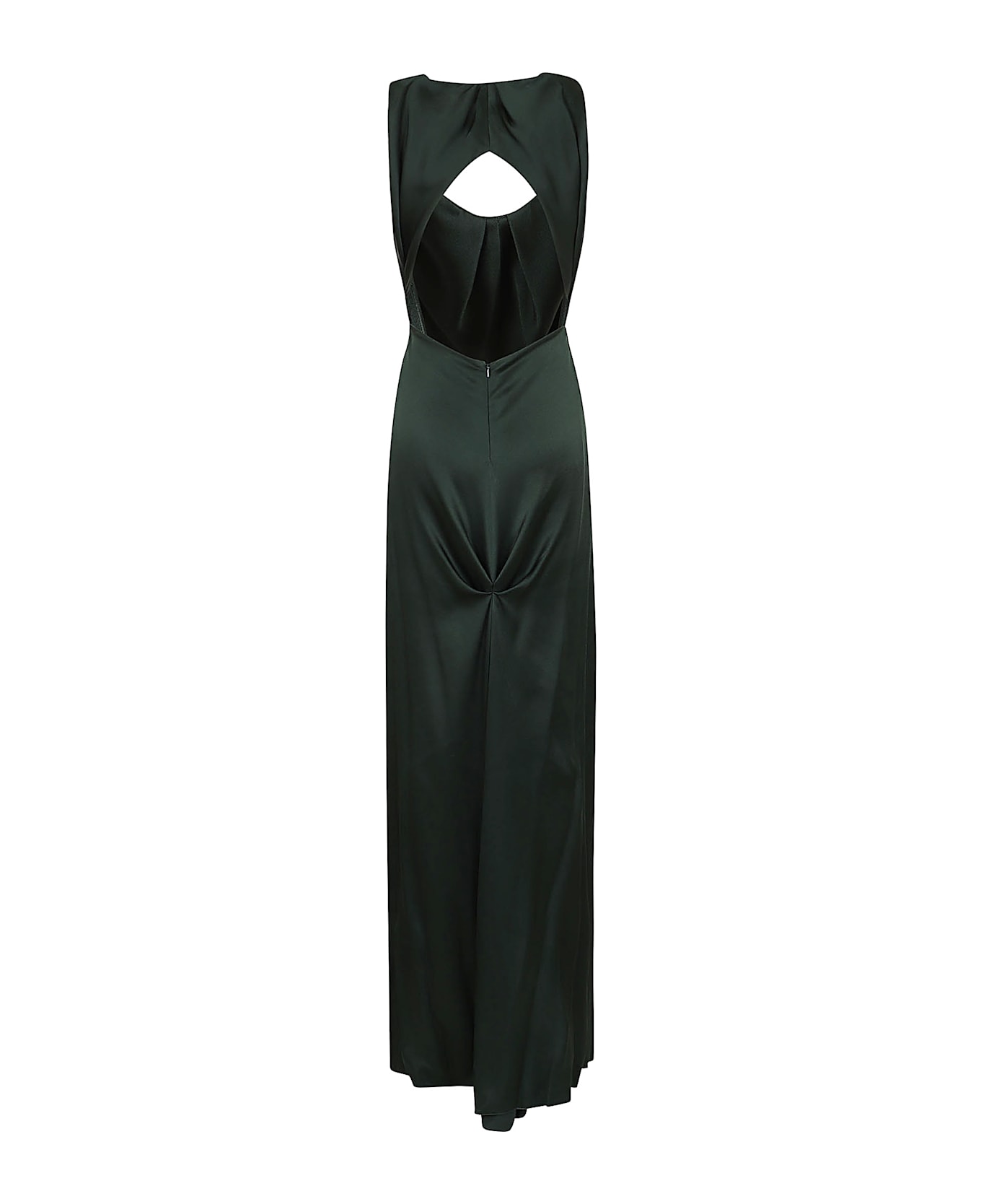 Victoria Beckham V-neck Gathered Floor Length - Seaweed