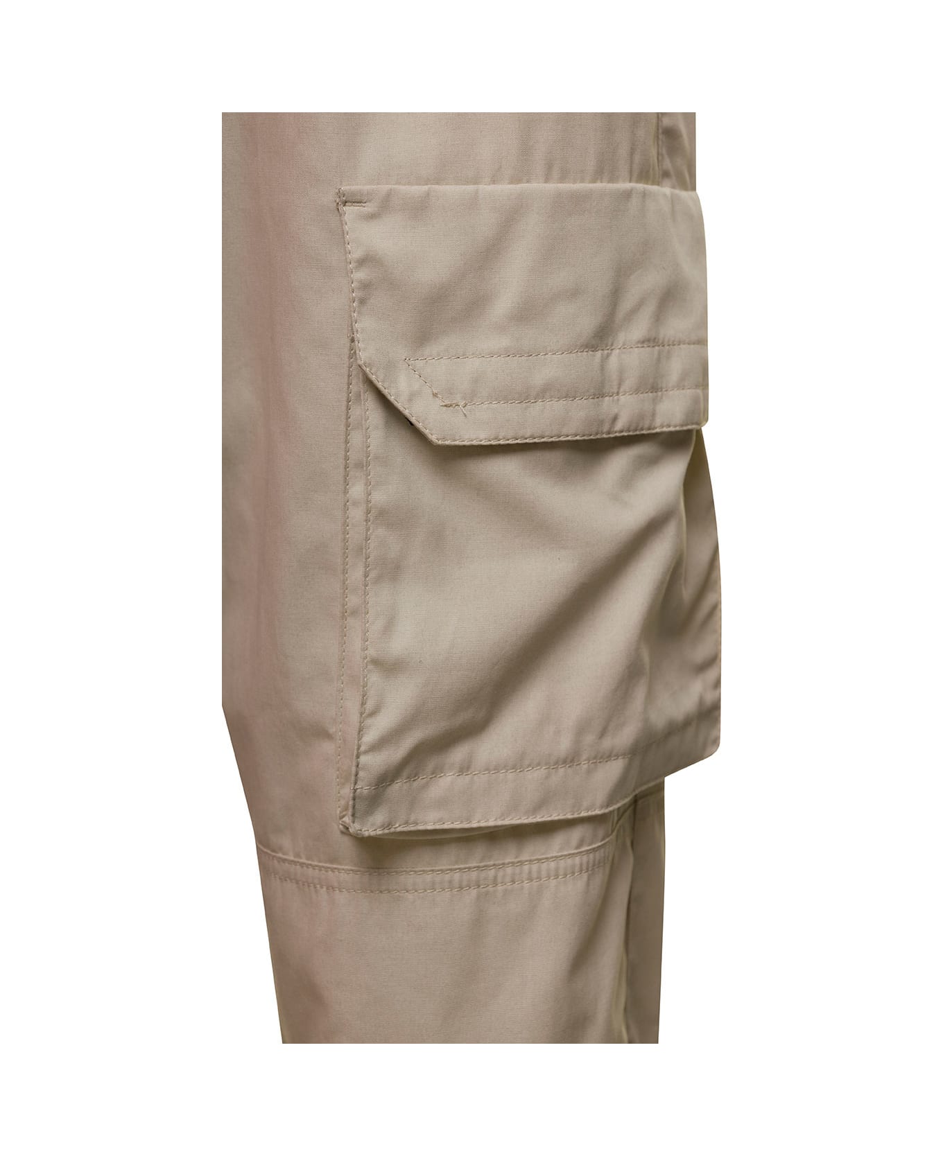 44 Label Group 'propagator' Beige Cargo Pants With Elasticated Waist In Cotton Man - Beige