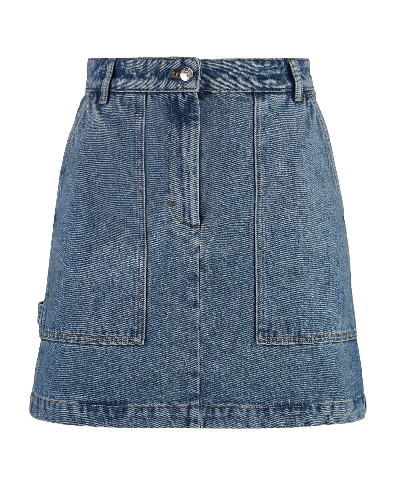 Maison Kitsuné Denim Mini Skirt - Denim