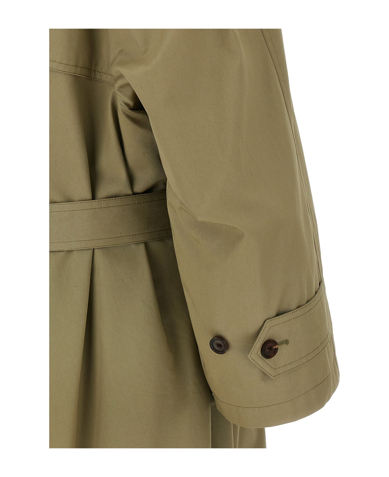 Balenciaga 
draped Neck
 Trench Coat - Beige