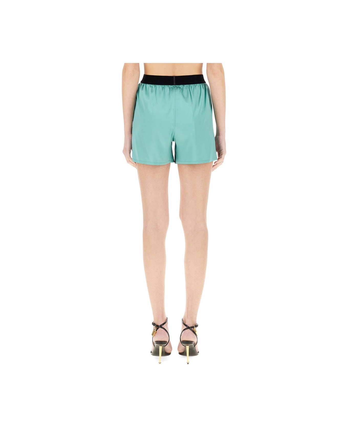 Tom Ford Shorts In Satin - GREEN