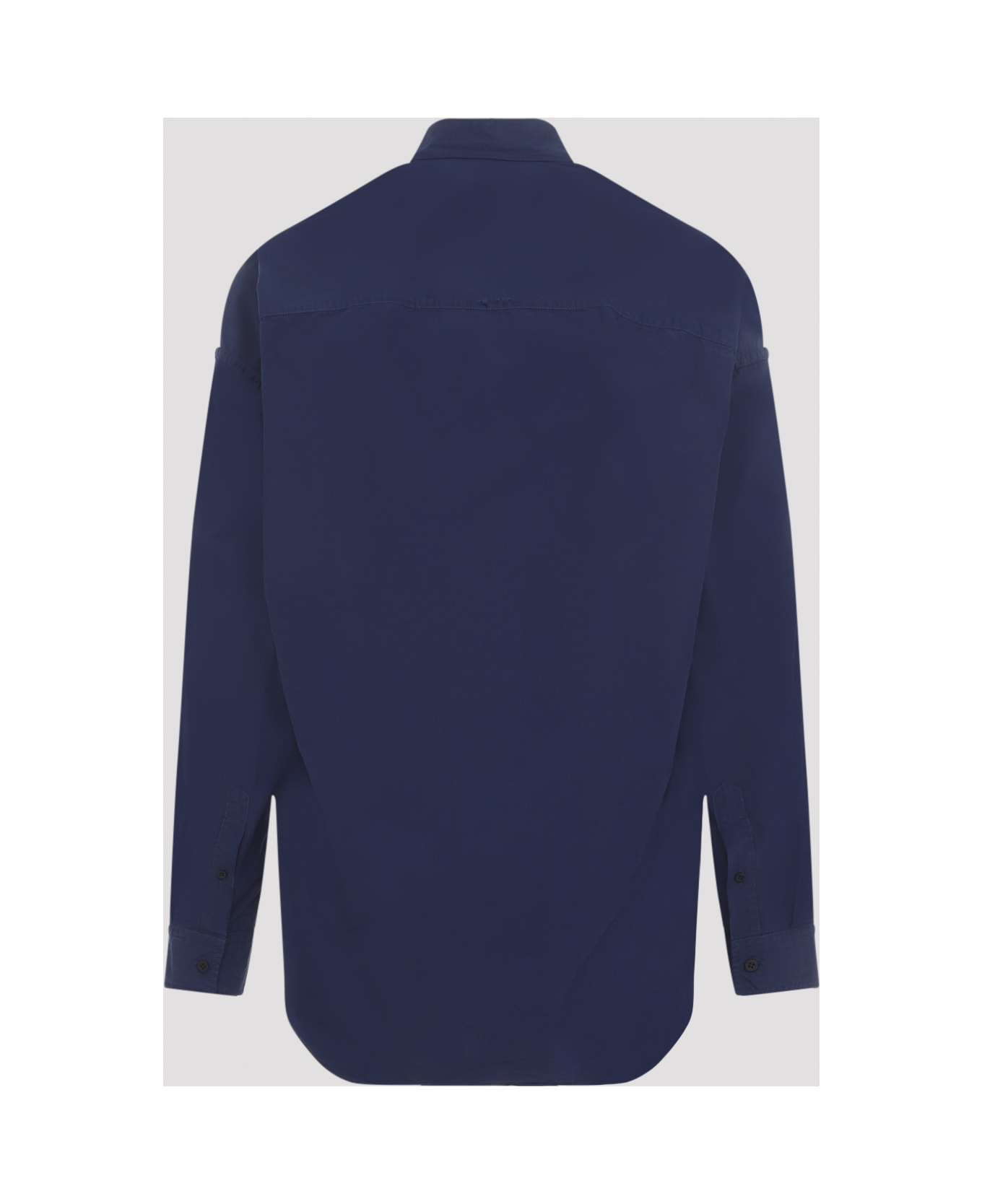 Balenciaga Ls Cocoon Shirt - Marine Blue