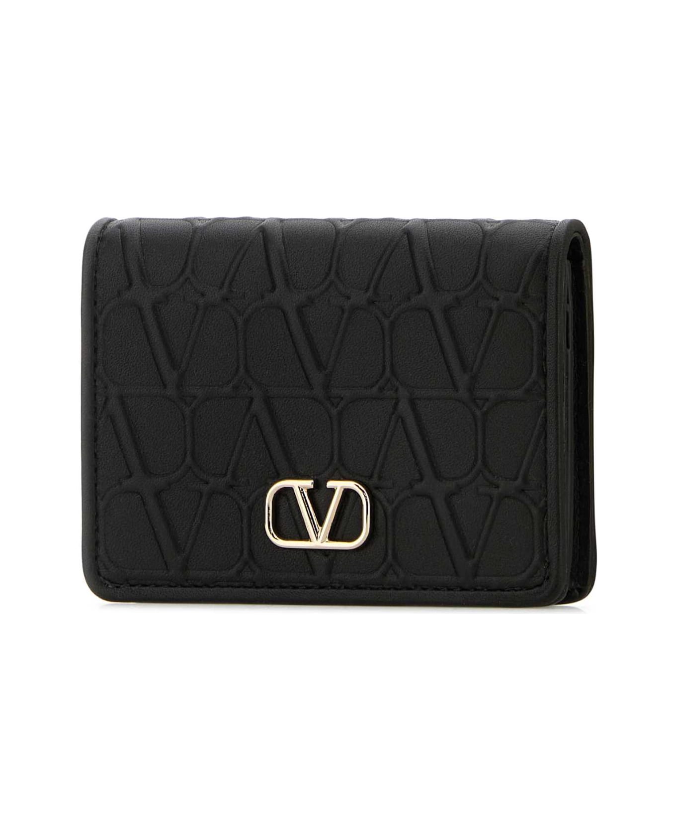 Valentino Garavani Black Leather Wallet - NERO