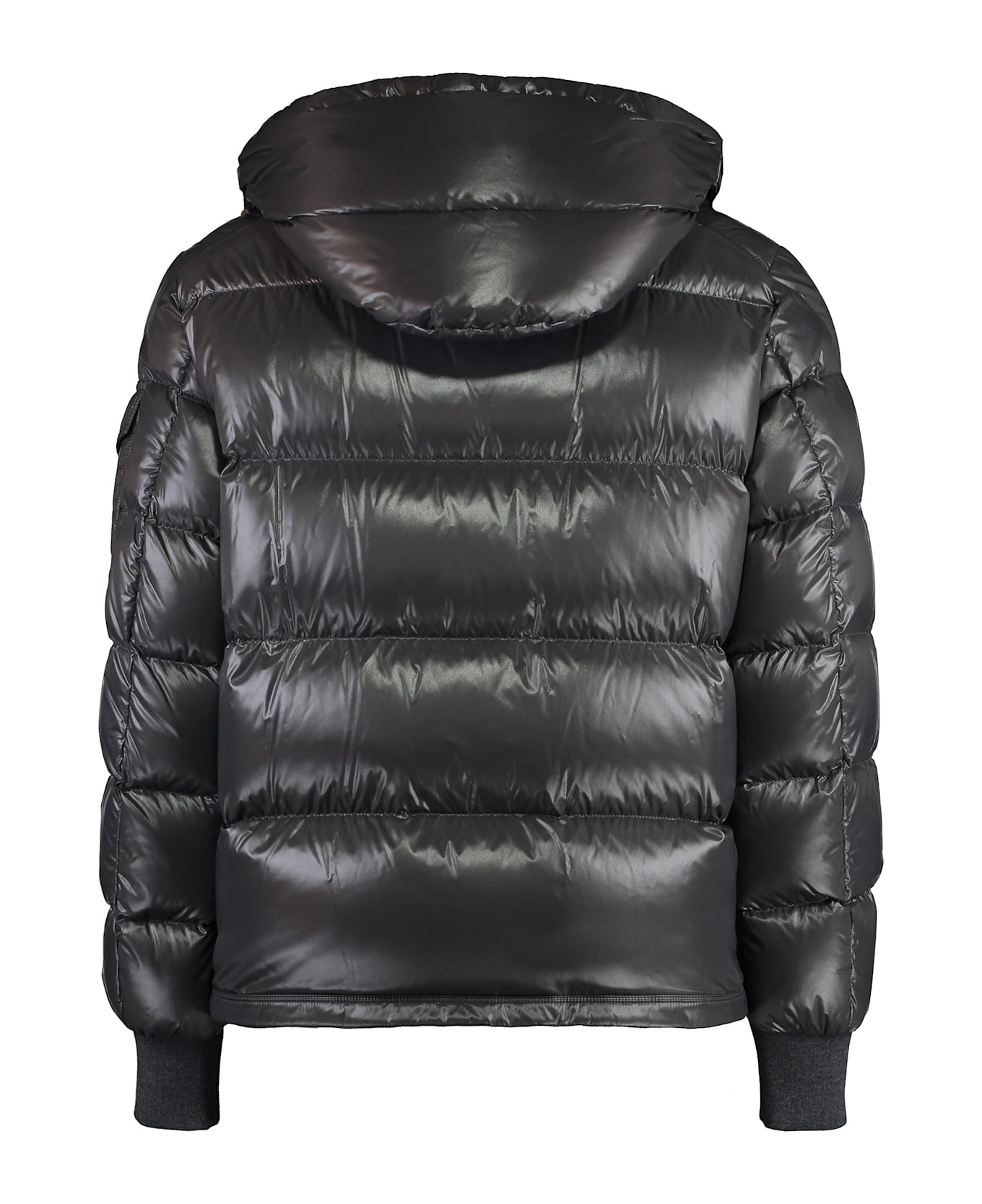 Moncler Maljasset Hooded Down Jacket - grey