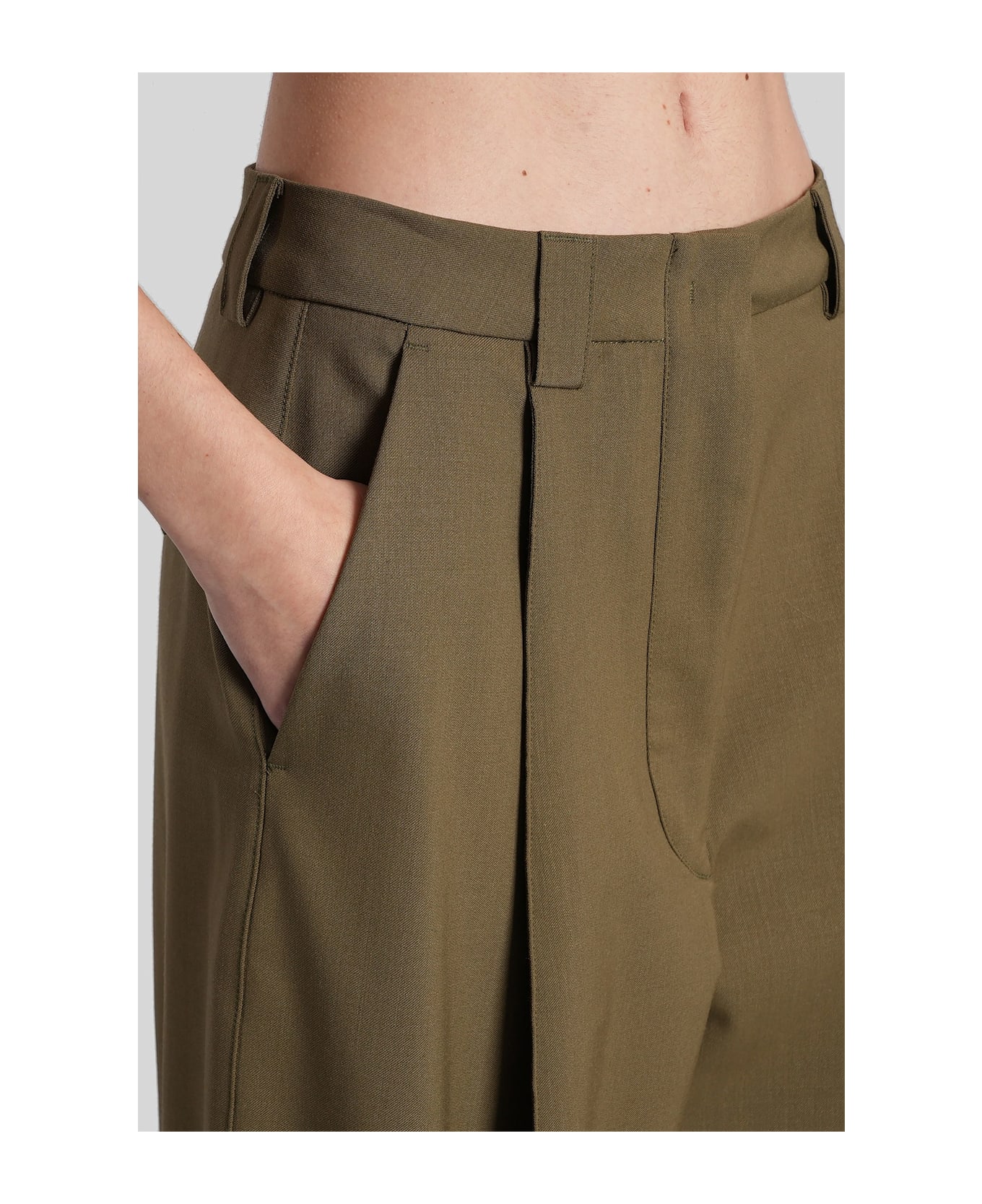 TheLatest Cara 3116 Pants In Khaki Polyester - khaki