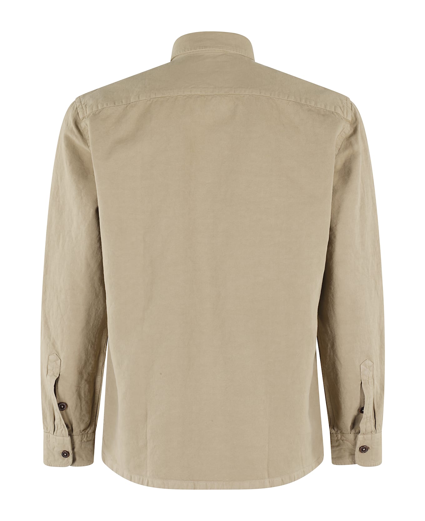 Fay Overshirt Canvas Over Fit Shirt - Crema