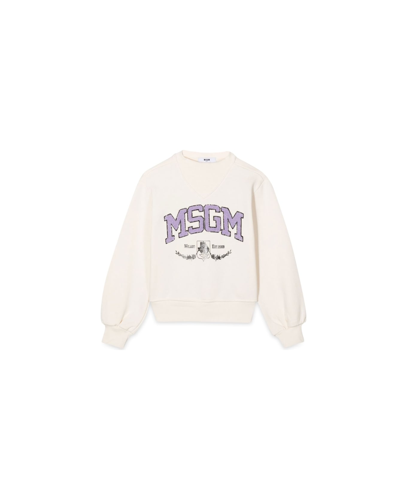 MSGM Crewneck Sweatshirt - IVORY