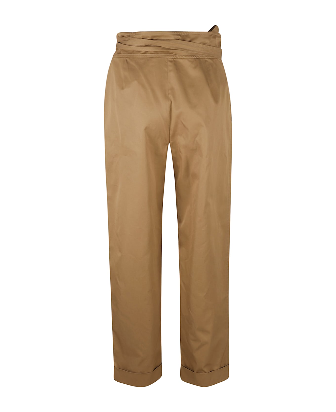 Saint Laurent Belted High Waist Trousers - Sahara