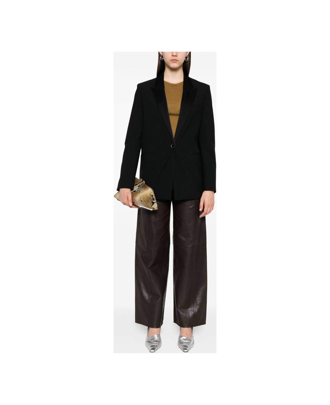 Forte_Forte Wool Blend Single-breasted Jacket - Black