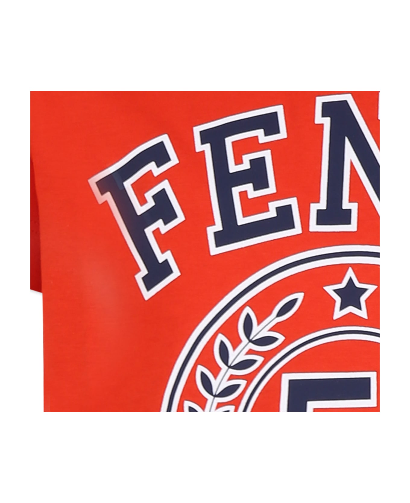 Fendi Red T-shirt For Kids With Logo - Red
