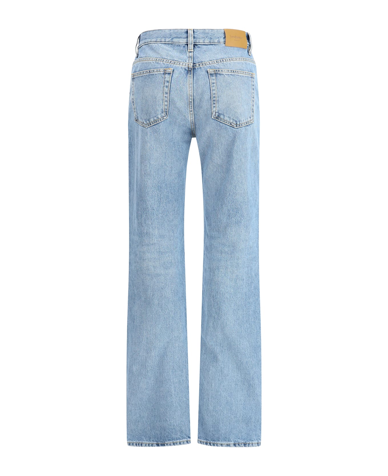 Saint Laurent Nico Low-rise Jeans In Bahamas Denim - DENIM