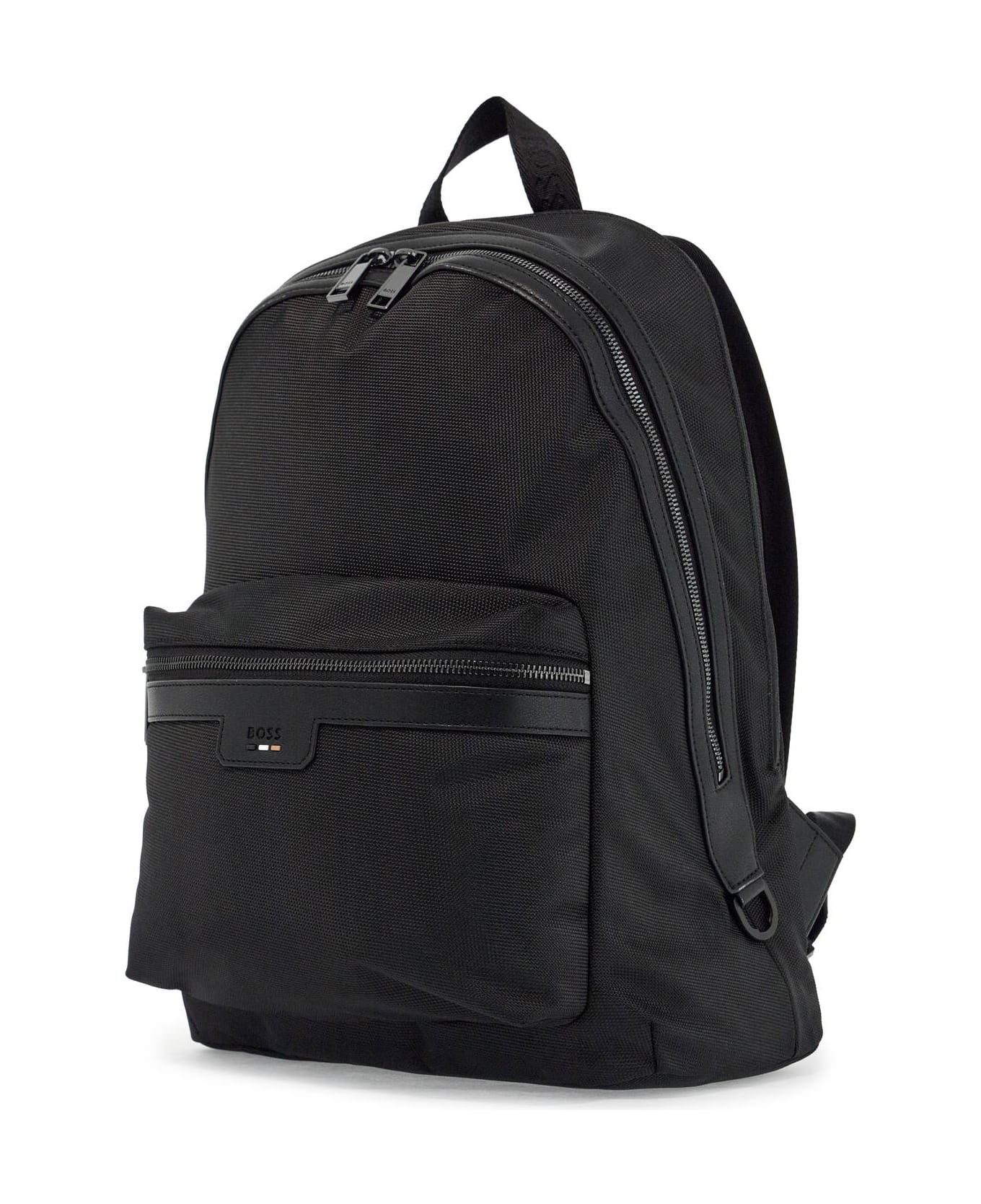 Hugo Boss Recycled Fabric Backpack - Black