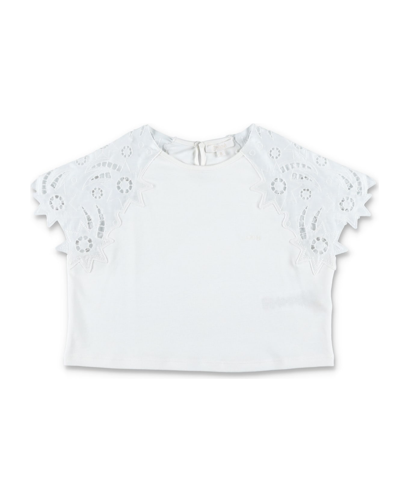 Chloé Embroidered T-shirt - WHITE