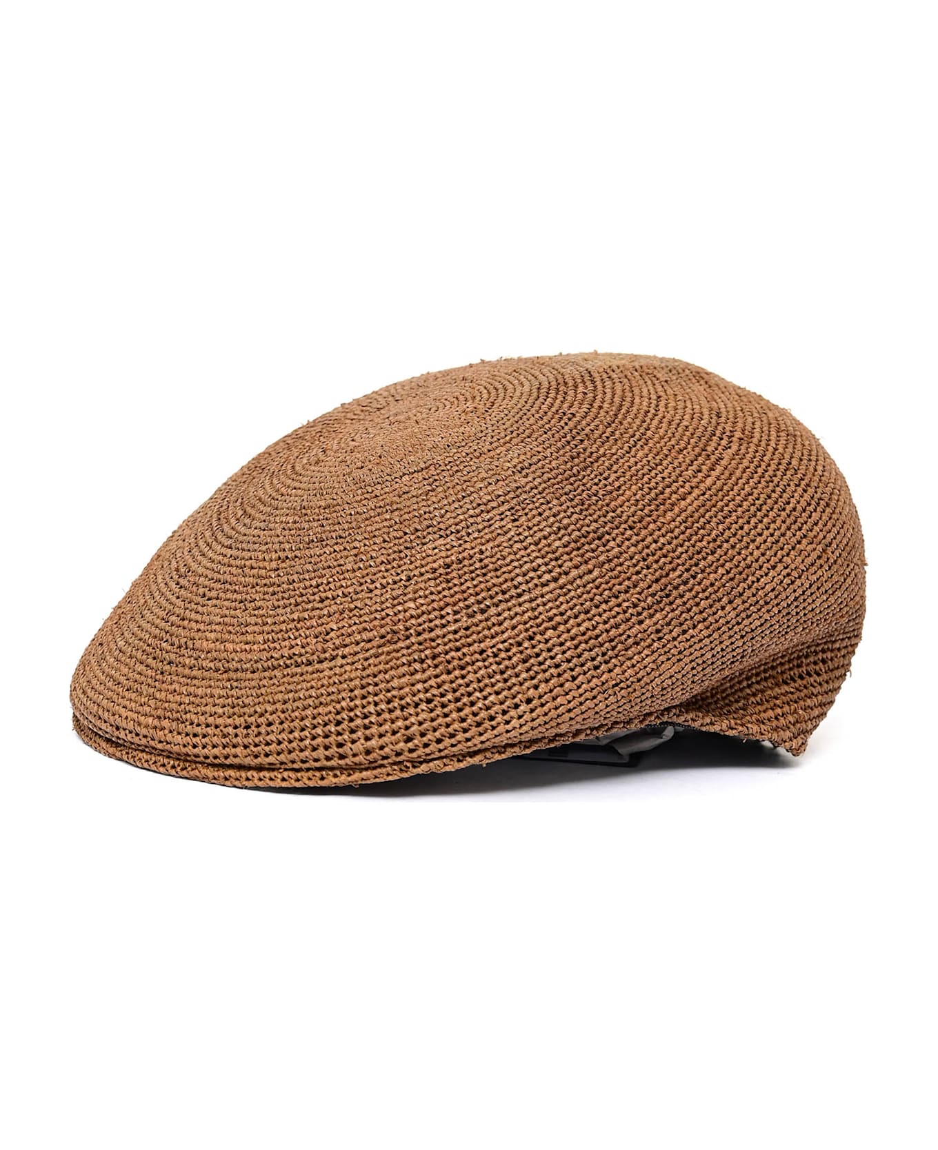Borsalino Cap Miami Berretto-rafia Crochet/flat Beret - BROWN