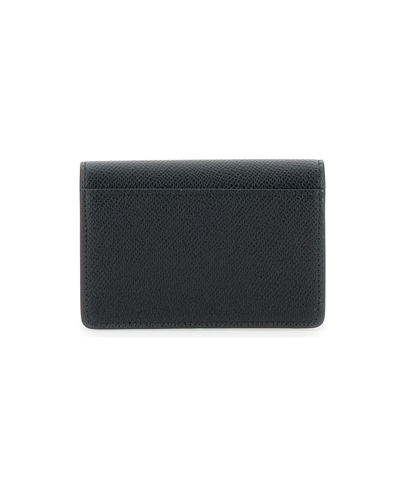 Ferragamo 
gancini
 Black Wallet With Button Closure In Leather Woman - Black
