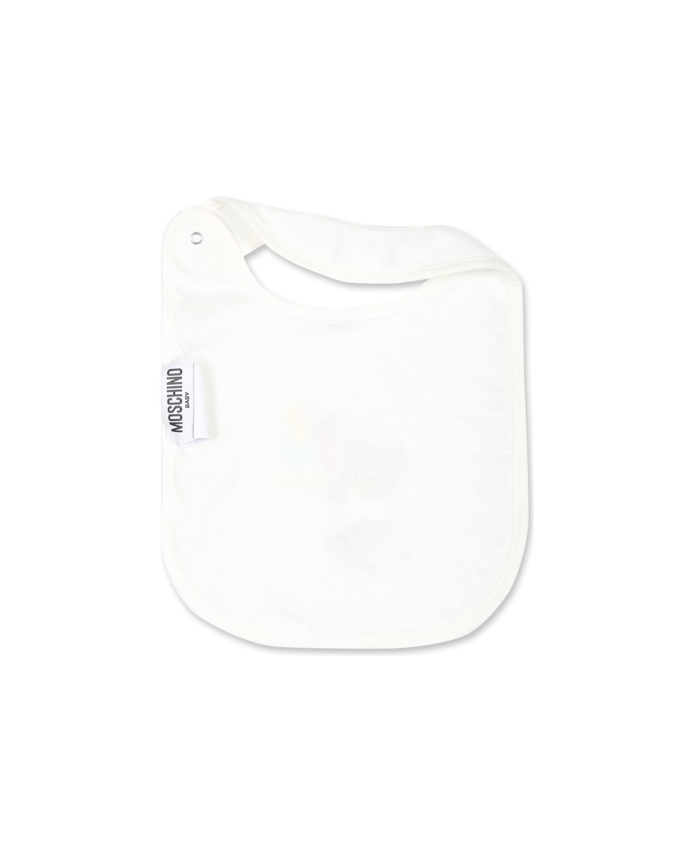 Moschino Ivory Accessory Set For Babykids With Teddy Bear - Ivory