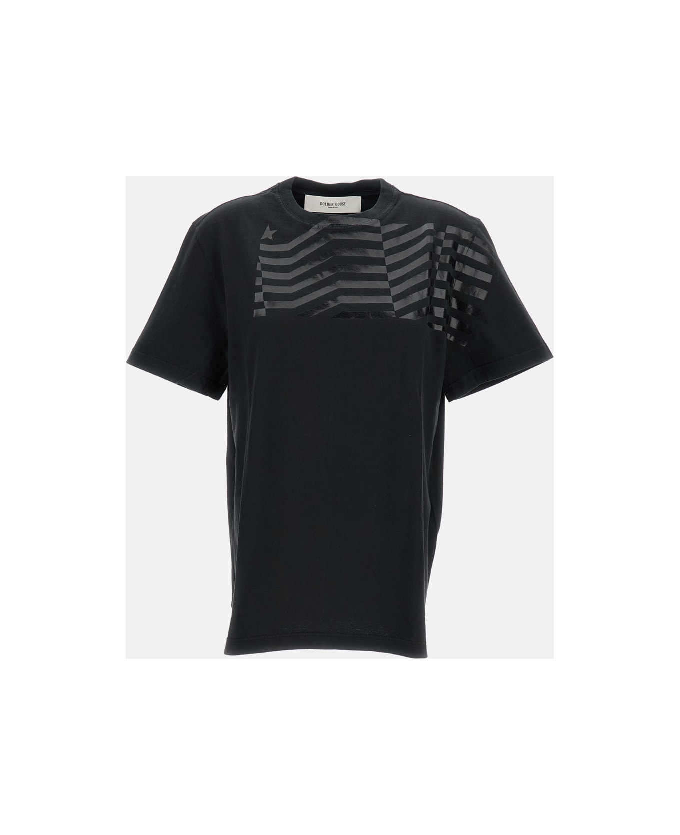 Golden Goose Flag T-shirt - Black
