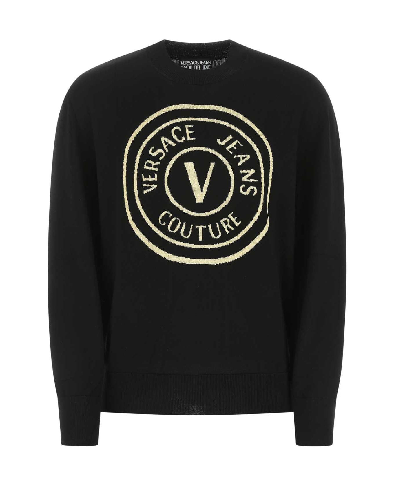 Versace Jeans Couture Black Wool Sweater - K42