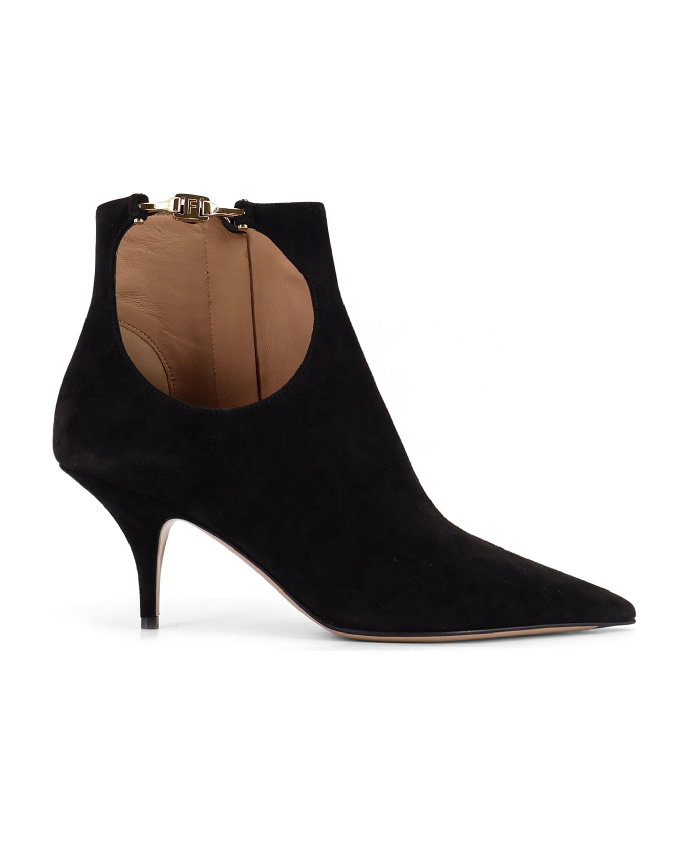 Ferragamo Agia 70 Suede Ankle Boots - Black