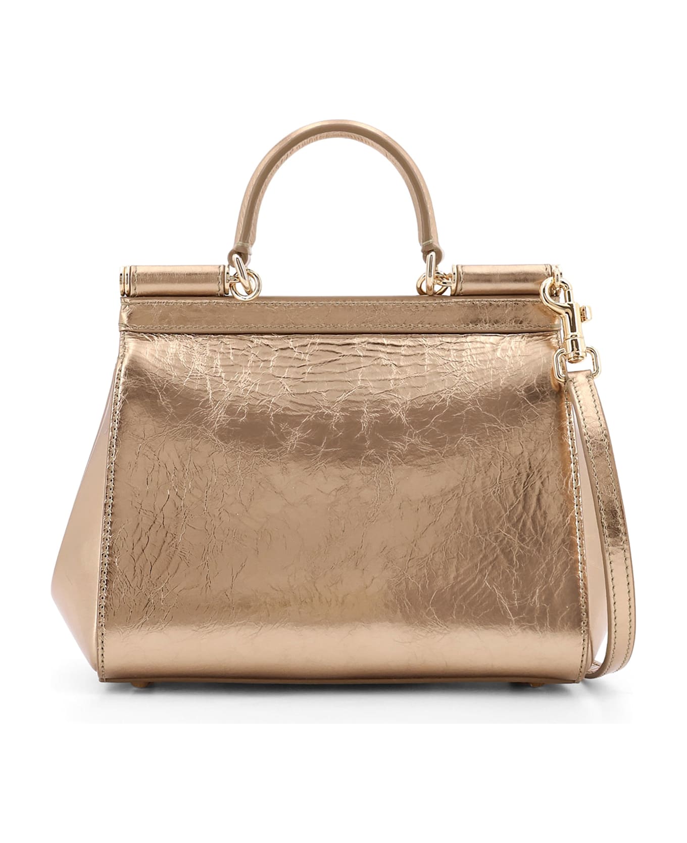 Dolce & Gabbana Sicily Media Shoulder Bag - Gold