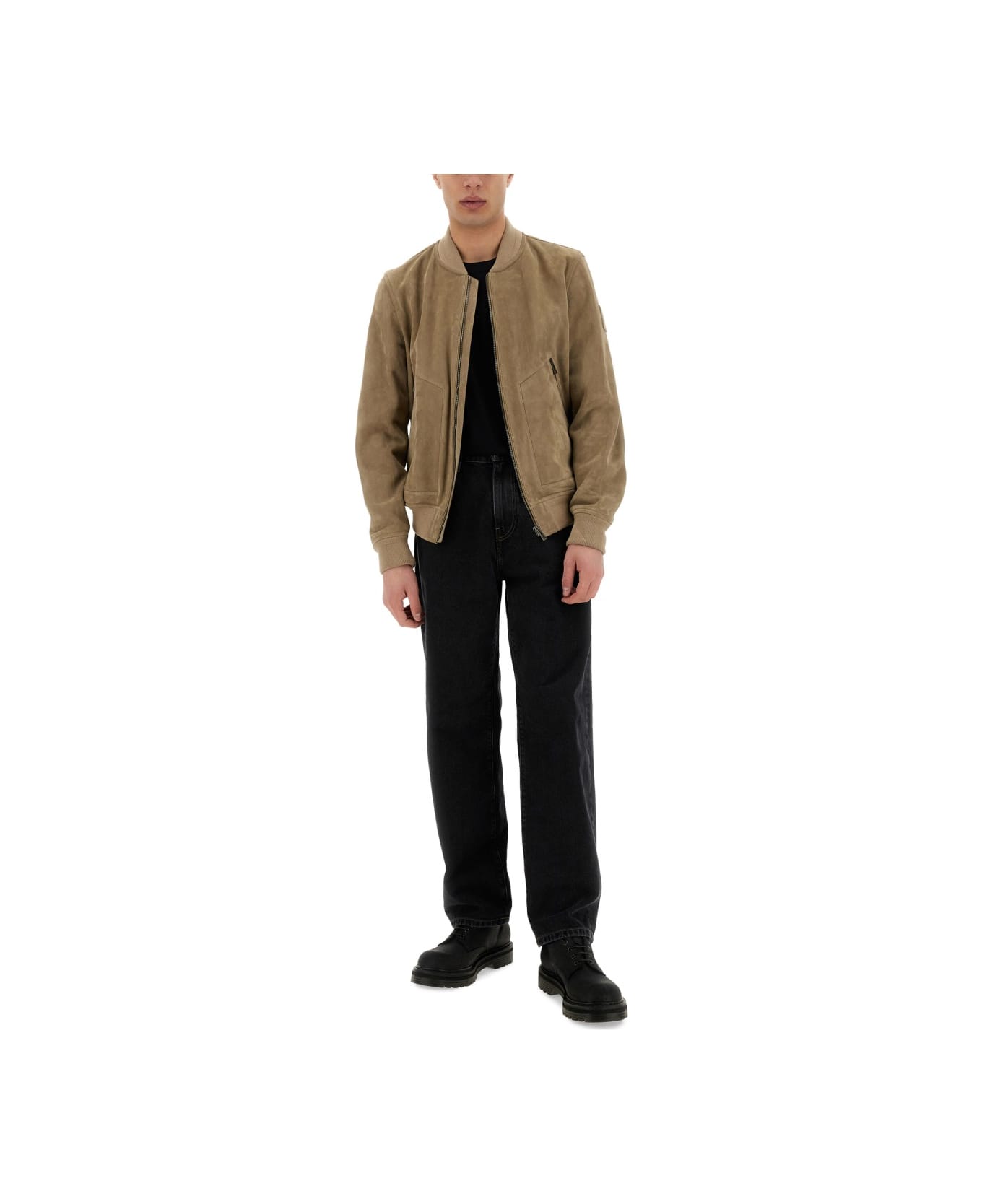 Belstaff Leather Jacket - BEIGE